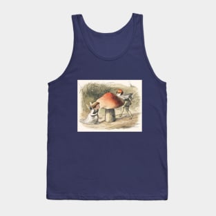 Fairy and Elf Play Hide and Seek Behind a Mushroom Tank Top